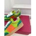 Valentino Women's Upvillage Sneakers in Green Leather and Nylon