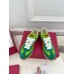Valentino Women's Upvillage Sneakers in Green Leather and Nylon