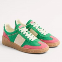 Valentino Women's Upvillage Sneakers in Green and Pink Leather Valentino Women's Upvillage Sneakers in Green and Pink Leather