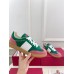 Valentino Women's Upvillage Sneakers in Green and Pink Leather