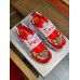 Versace Women's Red Chain Reaction Sneakers With Leopard Print Versace Women's Red Chain Reaction Sneakers With Leopard Print
