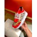 Versace Women's Red Chain Reaction Sneakers With Leopard Print Versace Women's Red Chain Reaction Sneakers With Leopard Print