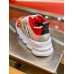 Versace Women's Red Chain Reaction Sneakers With Leopard Print Versace Women's Red Chain Reaction Sneakers With Leopard Print