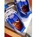 Versace Women's Chain Reaction Sneakers In Blue Mesh Versace Women's Chain Reaction Sneakers In Blue Mesh