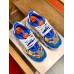 Versace Women's Blue Chain Reaction Sneakers With Baroque Print